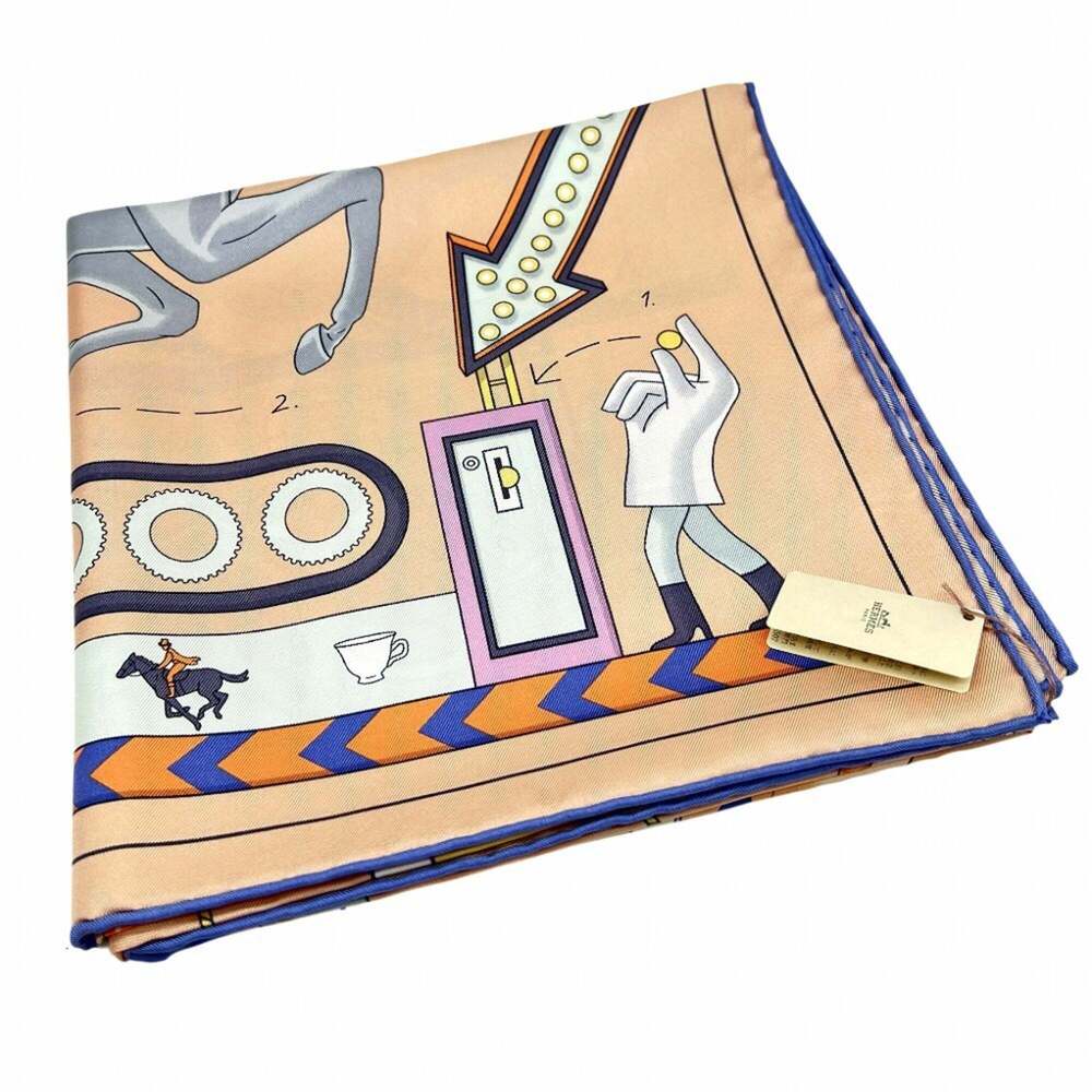 HERMES Pink Silk Scarf - Picture 3 of 11
